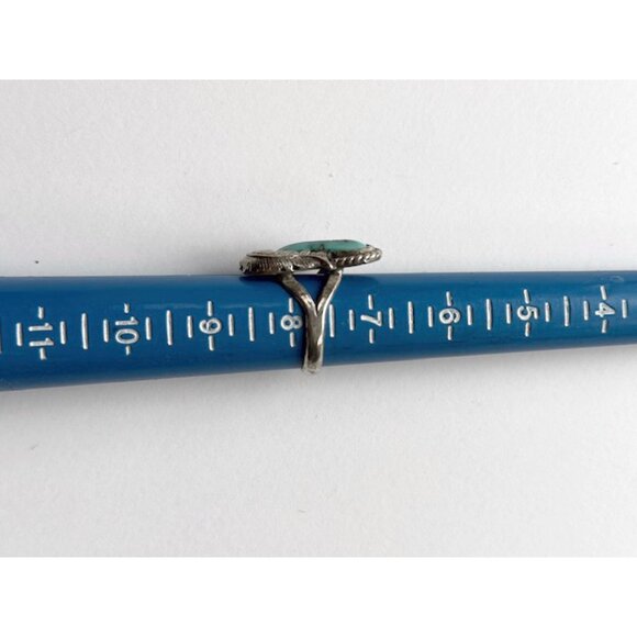 Vintage Sterling Silver Ring Lot — Turquoise, Onyx, Jasper, Modernist 4pc Bundle - Picture 5 of 15